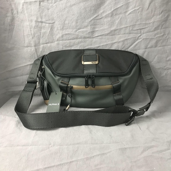 Tumi Alpha 3 Green Crossbody Bag